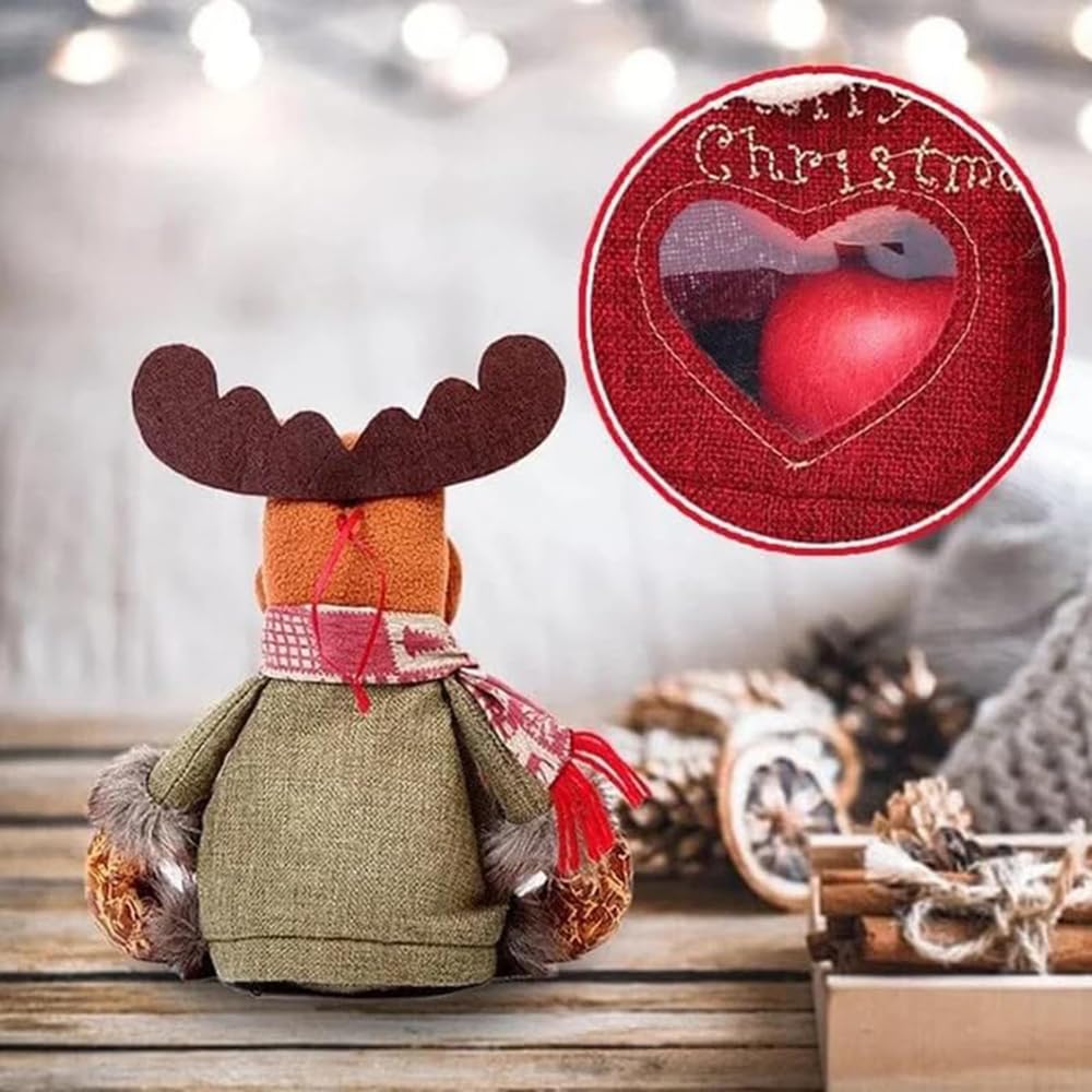 EZGHAR 2025 New Christmas Doll Gift Bags Zipper Design, Christmas Gift Doll Bags, Fabric Gift Bags, Small Fabric gift bags, for Party and Festival (6pcs)