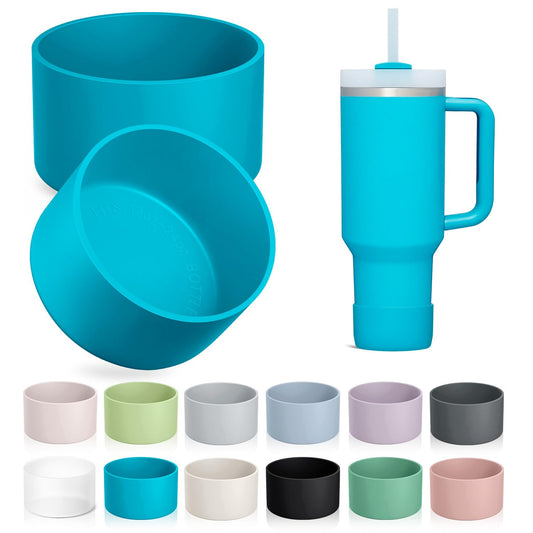 2-Pack Silicone Boot for Stanley Tumbler 40 oz 30oz 20oz & Hydro Flask 12-24oz - Cup Boot for Select Yeti, Simple Modern, Owala Water Bottle - Bottom Protector Cover Sleeve Fit Stanley Cup Accessories