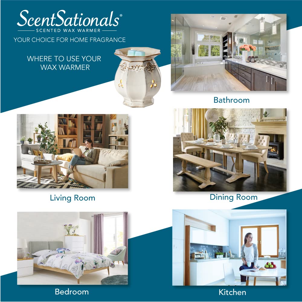 Scentsationals Wax Melt Warmer, Wax Warmer for Scented Wax Melts - Starry Mountain - Candle Wax Melter for Fragrance Cubes and Tarts