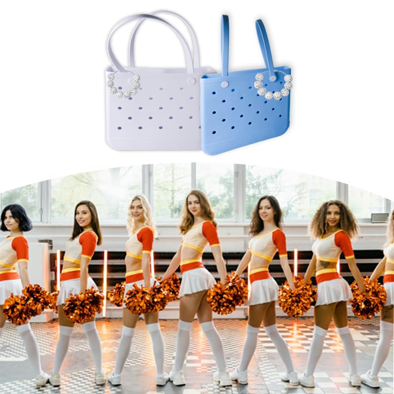 Rubber Beach Bag Sports Charms Volleyball Bag Bogg Bag Volleyball Accessories for Women Volleyball Coach Player Sports Charms for Large Bogg Accessories for Handbags Wooden Beads Charm