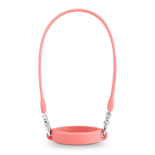 Ryan & Rose Water Bottle Handle - Silicone Water Bottle Sling, Carrier, Holder with Strap Compatible Stanley Cup Accessories (Flat Coral)