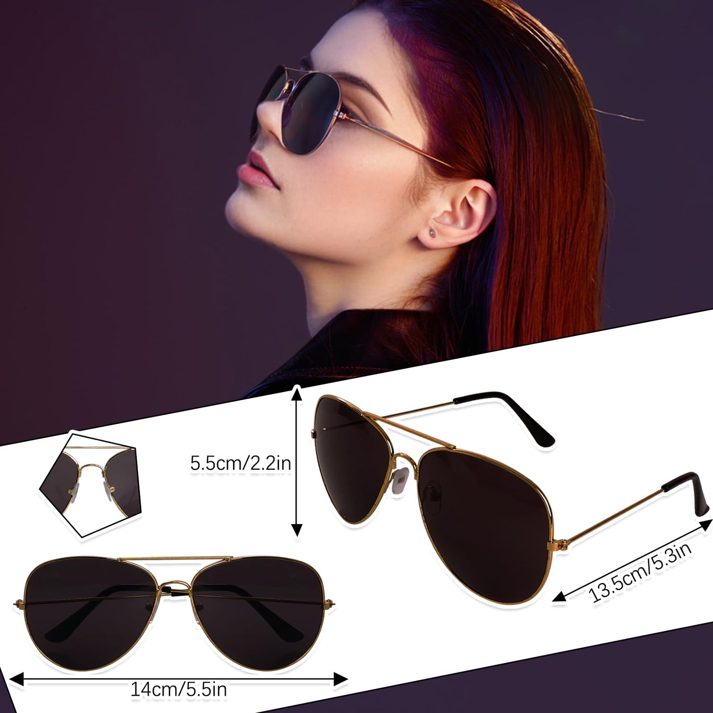 6 Pcs Flight Attendant Costume Accessories Women Airline Stewardess Outfits Flight Attendant Hat Pin Sunglasses Scarf Gloves