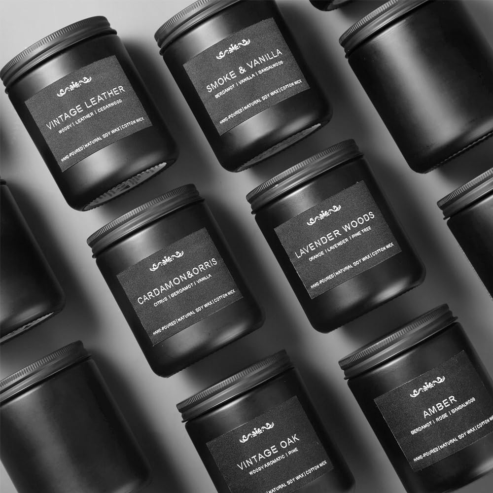 Scented Candles for Men, 6-Pack Candles for Home Scented, 42oz, 300 Hours Burning Time Long-Lasting Aroma — The Masculine Men Candle, Perfect for Boyfriend, Him, Father Aromatherapy Gift