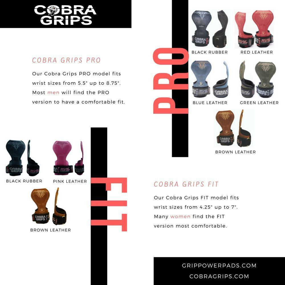 Cobra Grips PRO Weight Lifting Gloves Heavy Duty Straps Alternative to Power Lifting Hooks for Deadlifts with Built in Adjustable Neoprene Padded Wrist Wrap Support Bodybuilding (PRO Black Leather)