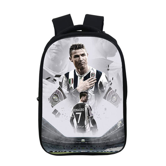 DENATOP Cristiano Ronaldo Graphic Backpack-Casual Travel Daypack Waterproof Bookbag for Football Fans