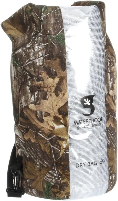 geckobrands Durable View Dry Bag – Waterproof Backpack with Translucent Panel