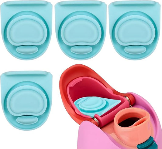 4Pcs Replacement Stopper Compatible with Owala FreeSip 19/24/32/40oz, Silicone Bottle Top Lid Stopper for Owala Free Sip 24 Oz, Replacement Parts for Owala Water Bottle,Blue