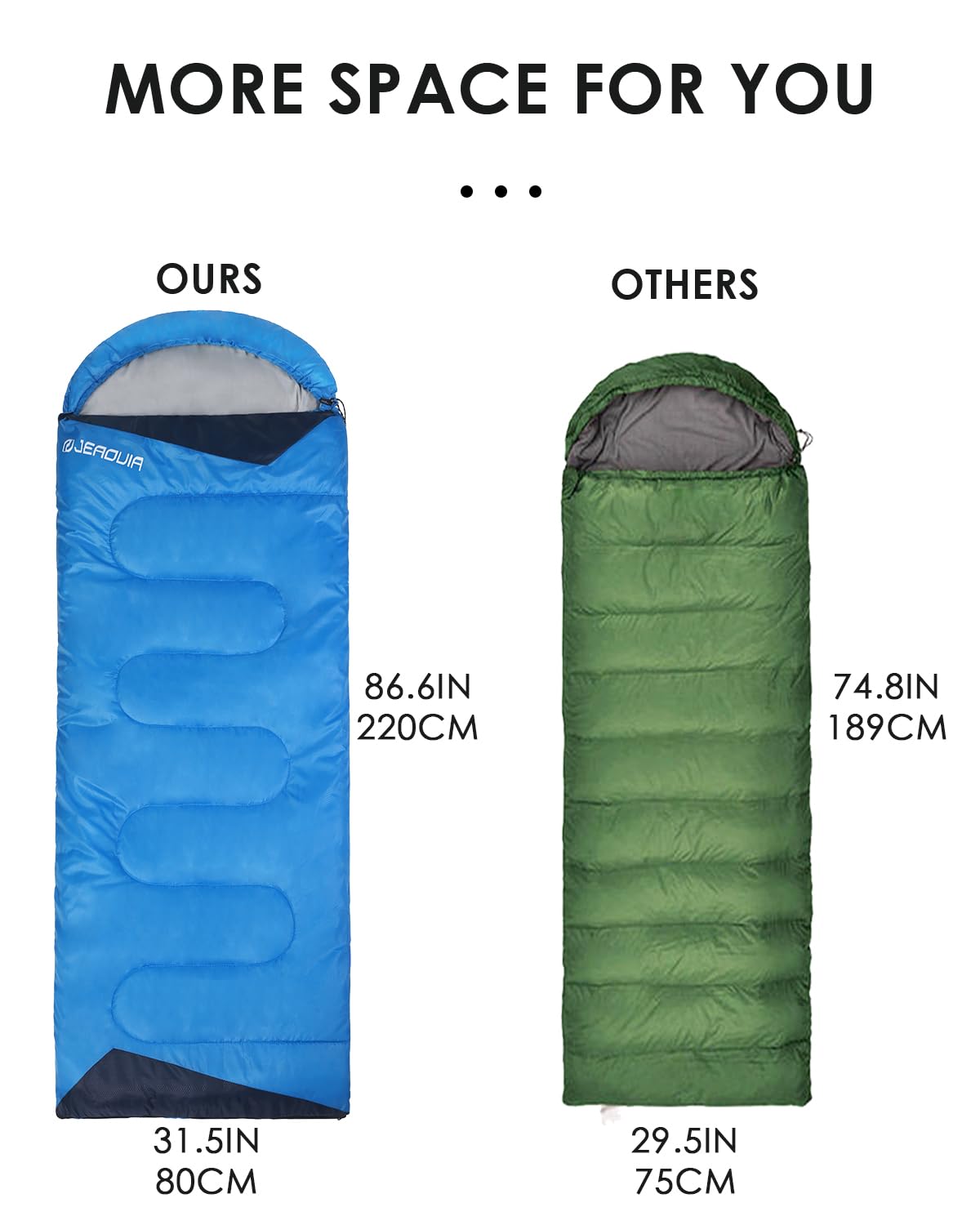 Sleeping Bag for Kids Adults Boys Girls Youth, Cold&Warm Weather, Backpacking Ultralight Lightweight Compact Waterproof for Camping Hiking - (Summer, Spring, Fall) - 50 Degree