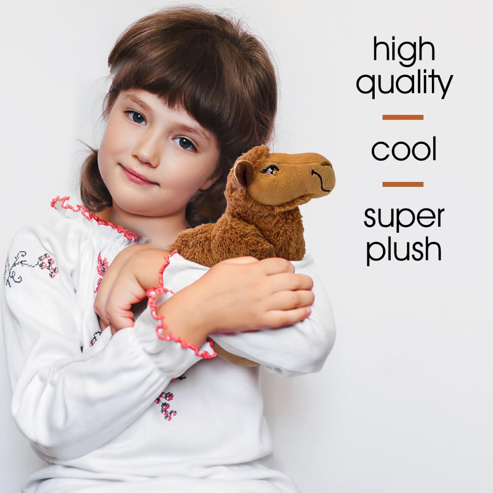 ArtCreativity Plush Camel Toy, 9 Inch Soft Humpback Camel Stuffed Toy for Kids, Cute Home and Nursery Animal Decorations, Zoo Party Prop, Best Birthday and Holiday Gift Idea
