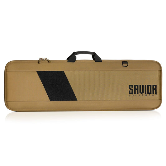 Savior Equipment Specialist Single Long Gun Bag Tactical Padded Soft Case w/Padded Handle Carrier, Adjustable Sling, Dual Lockable Zipper, 42 Inch FDE