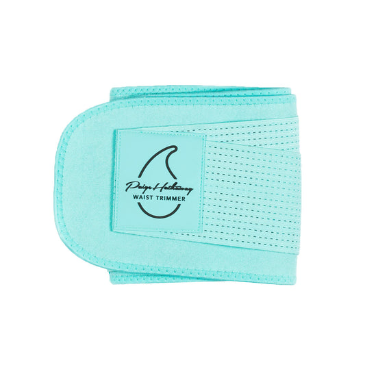 Sports Research Sweet Sweat 'Pro-Series' Waist Trimmer (Paige Hathaway Edition) with Adjustable Velcro Straps (Blue, XS-S)