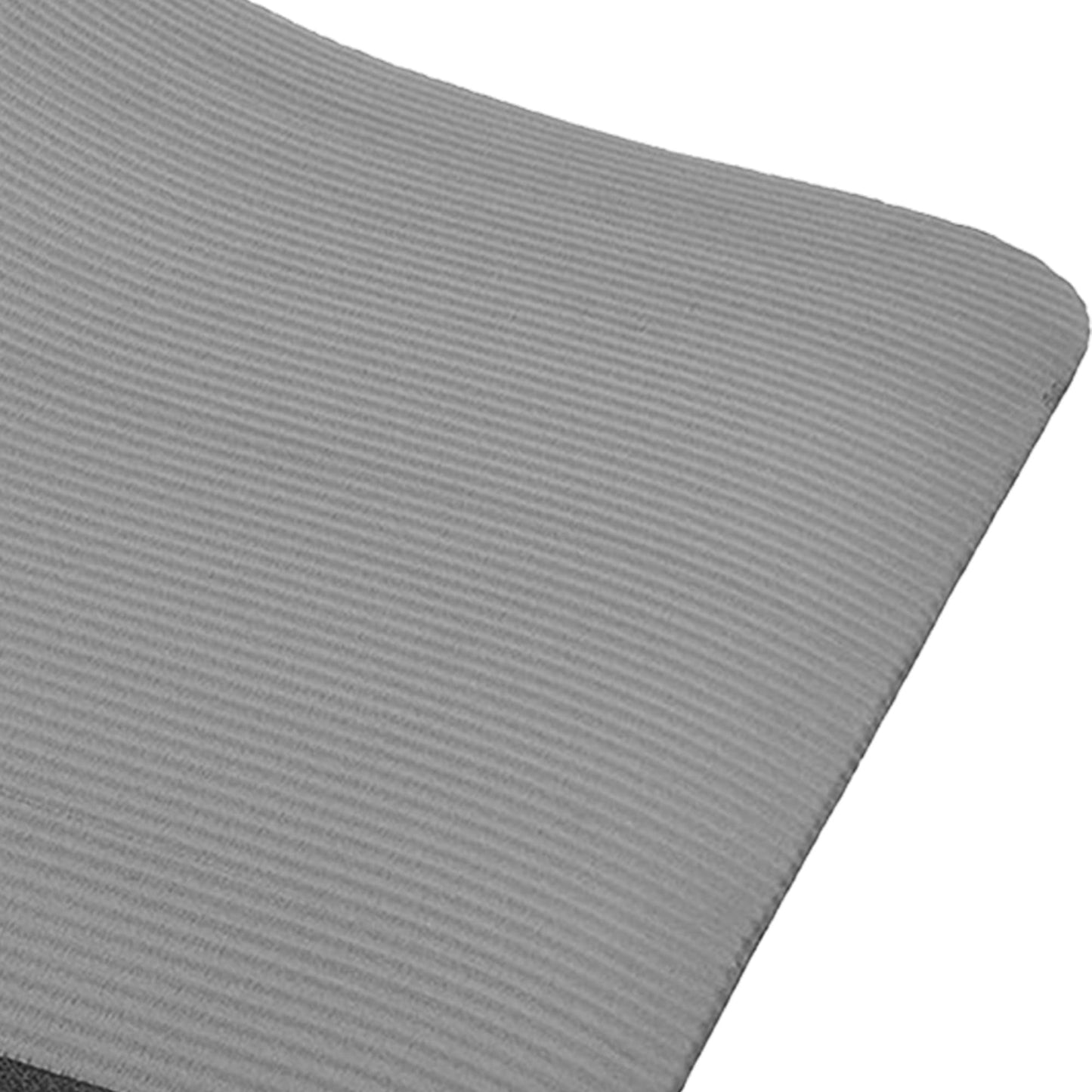 BalanceFrom All-Purpose 1-Inch Extra Thick High Density Anti-Tear Exercise Yoga Mat with Carrying Strap (Gray)
