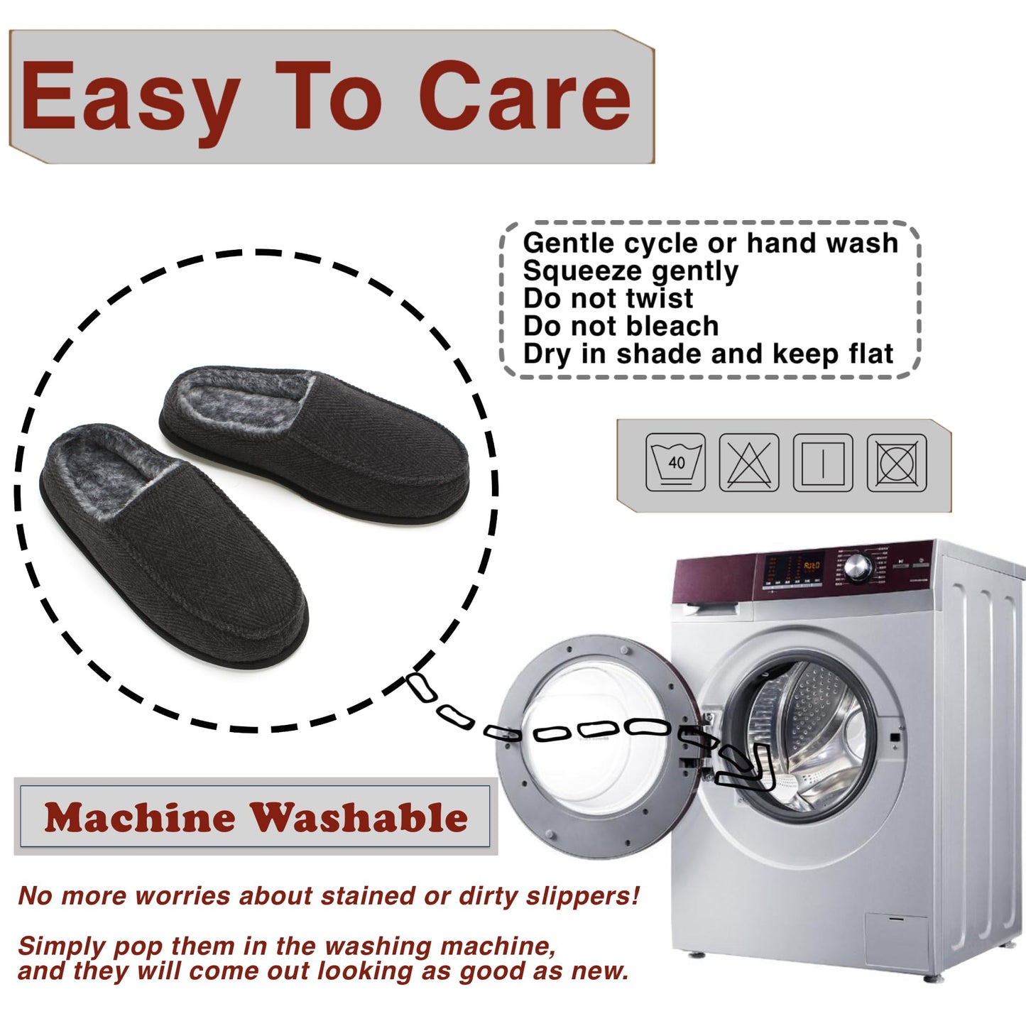 cosyone1997 Men's House Slippers, Cozy Non-slip Home Shoes, Warm Comfy Indoor Outdoor Moccasin Slip Ons, Unique Christmas Gifts for Dad Grandpa Husband Boyfriend, Adult Size 10-11