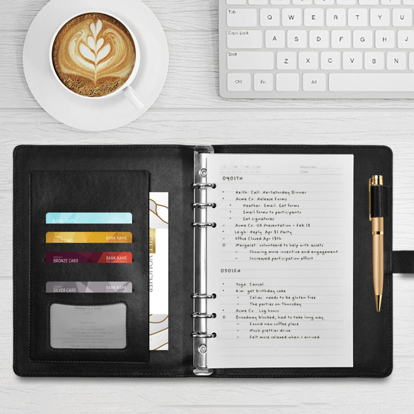 DIGTIA Christmas Gifts Santa Sleighs PU Leather Notebook A5 Binder 6 Ring Refillable Journal with Magnetic Buckle Closure Loose Leaf Travel Office Planner Budget Binder Notepad Portfolio,