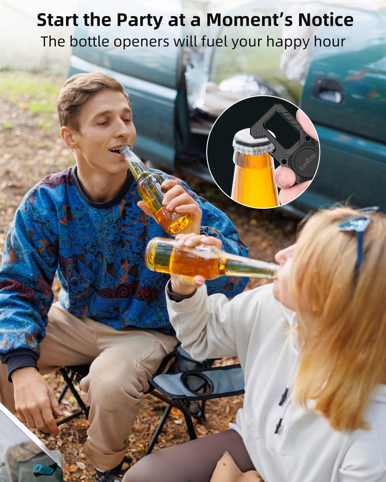 Keychain, Works with Apple Find My, Heavy Duty Keychain Bottle Opener, Carabiner Car Key Chains with Gps Tracker, Key Finder, Bluetooth Tracker for Luggage, Kids, Bags and More, Rechargeable, Black