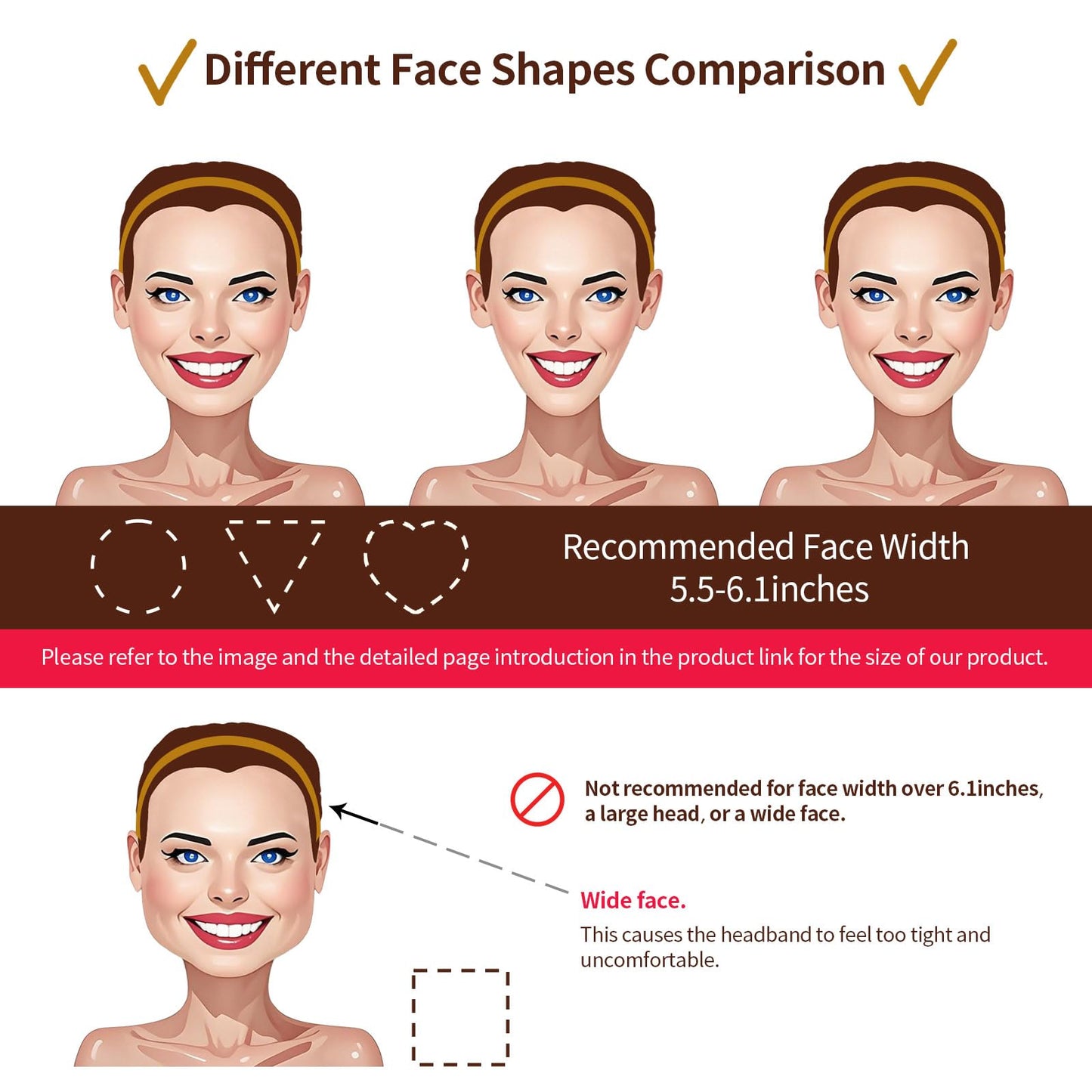 EVITA PERONI Hair Band Designed for Eyewear Black and Off White Glasses headband No Pressure, No Headache, Comfortable Headbands for Women Non Slip, Head Bands for Women's Hair