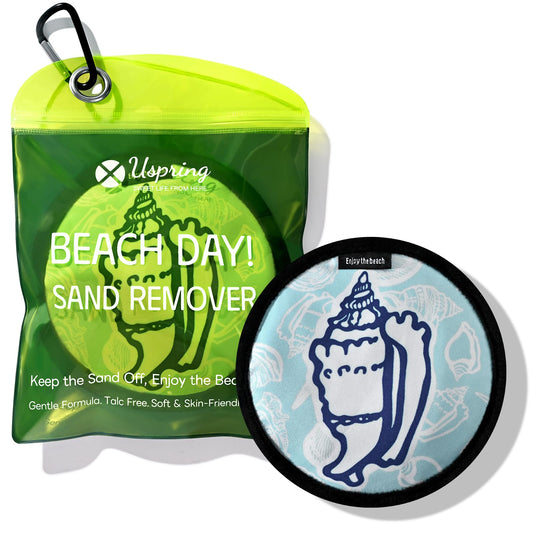 Uspring Sand Remover for Beach, Sandscreen Sand Remover Beach Essentials, Sand Removal Bag, Beach Accessories, Vacation Essentials, Beach Must Haves, Free of Talc and Fragrance, Gifts for Women
