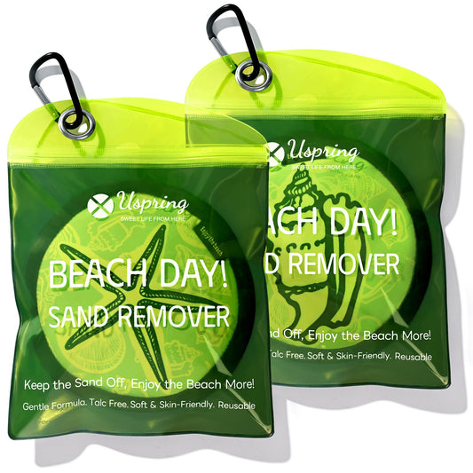 Uspring 2 Pcs Sand Remover for Beach, Sandscreen Sand Remover Beach Essentials, Sand Removal Bags, Beach Accessories, Vacation Essentials, Beach Must Haves, Gifts for Women