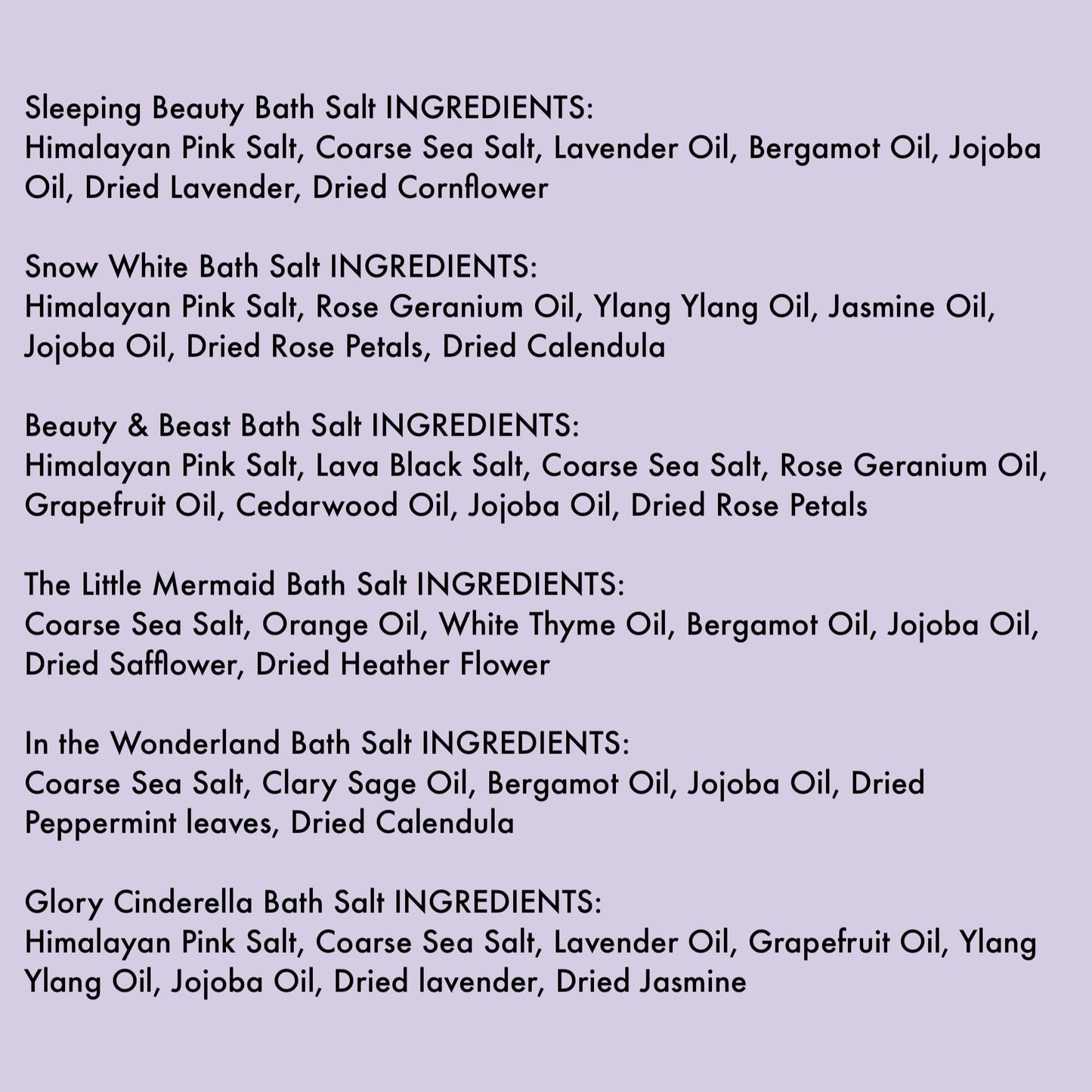 Handmade Bath Salt Gift Set 6 Pack, All Natural, Scented with Essential Oils, Gift for Women