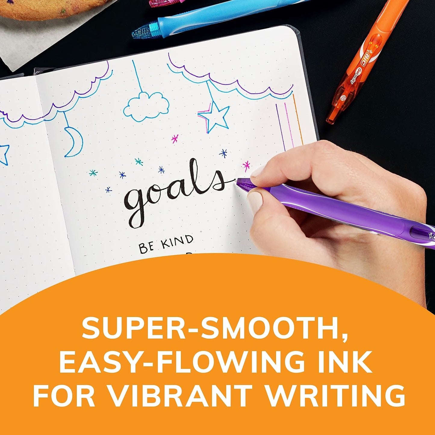 BIC Gelocity Quick Dry Ocean Themed Gel Pens, Medium Point (0.7mm), 16-Count Gel Pen Set, Colored Gel Pens for Note Taking and Journaling