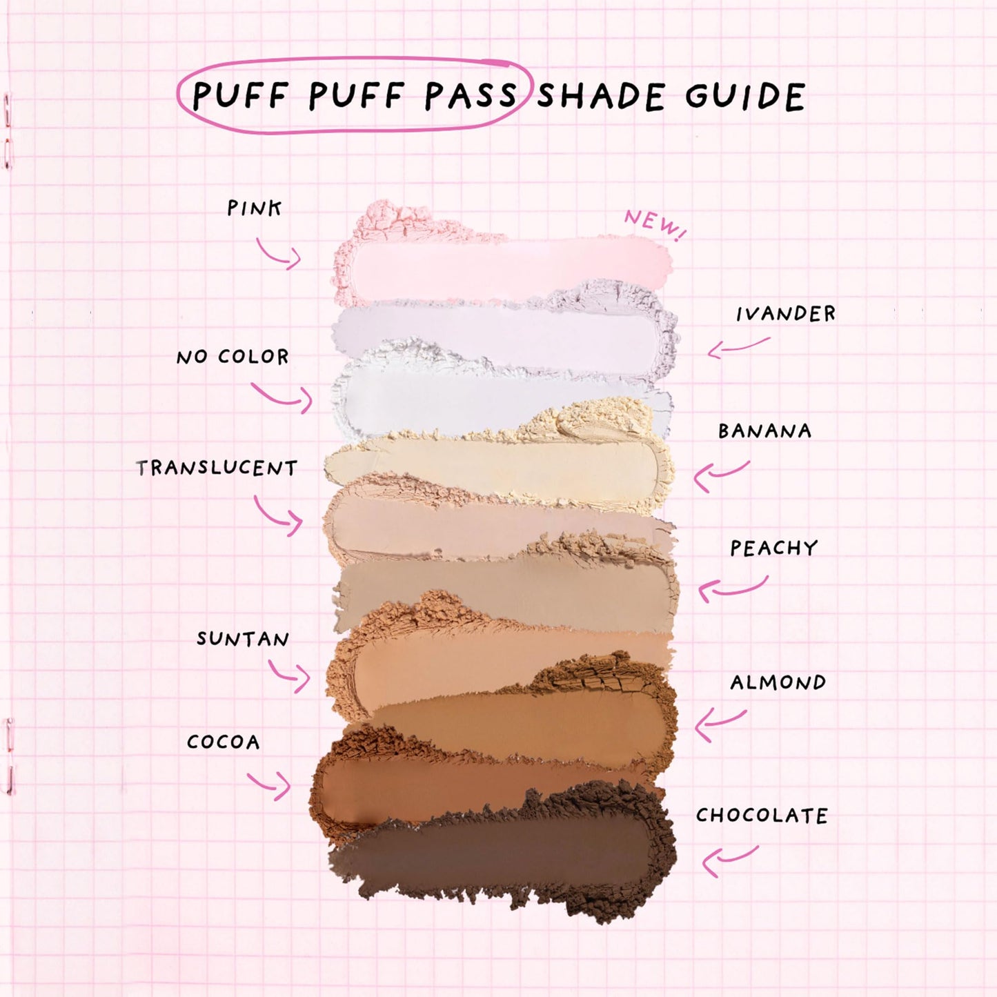 Kimchi Chic Beauty Puff Puff Pass Set and Bake Setting Powder for Makeup, Extra Fluffy Loose Face Powder Poof, Soft Natural Face Makeup for Uneven Skin Tone, 09 Pink