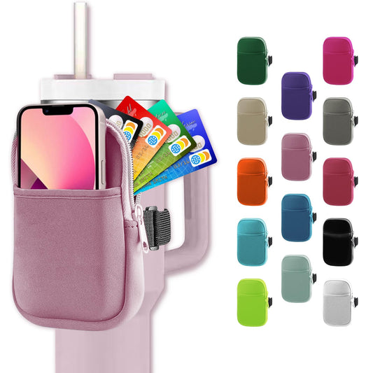 Multifunctional Water Bottle Pouch for Stanley Cups with Adjustable Strap, Gym Accessories for Women, Sports Water Bottle Accessories, Tumbler Pouch for Cards, Keys, Wallet, Earphone, etc