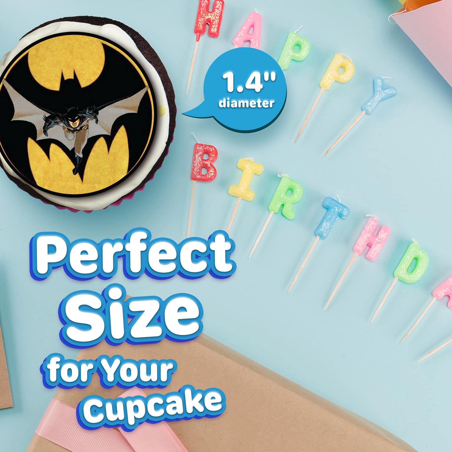 30 x Edible Cupcake Toppers – Knight of Shadows Hero Collection of Edible Cake Decorations |Edible Wafer Sheet