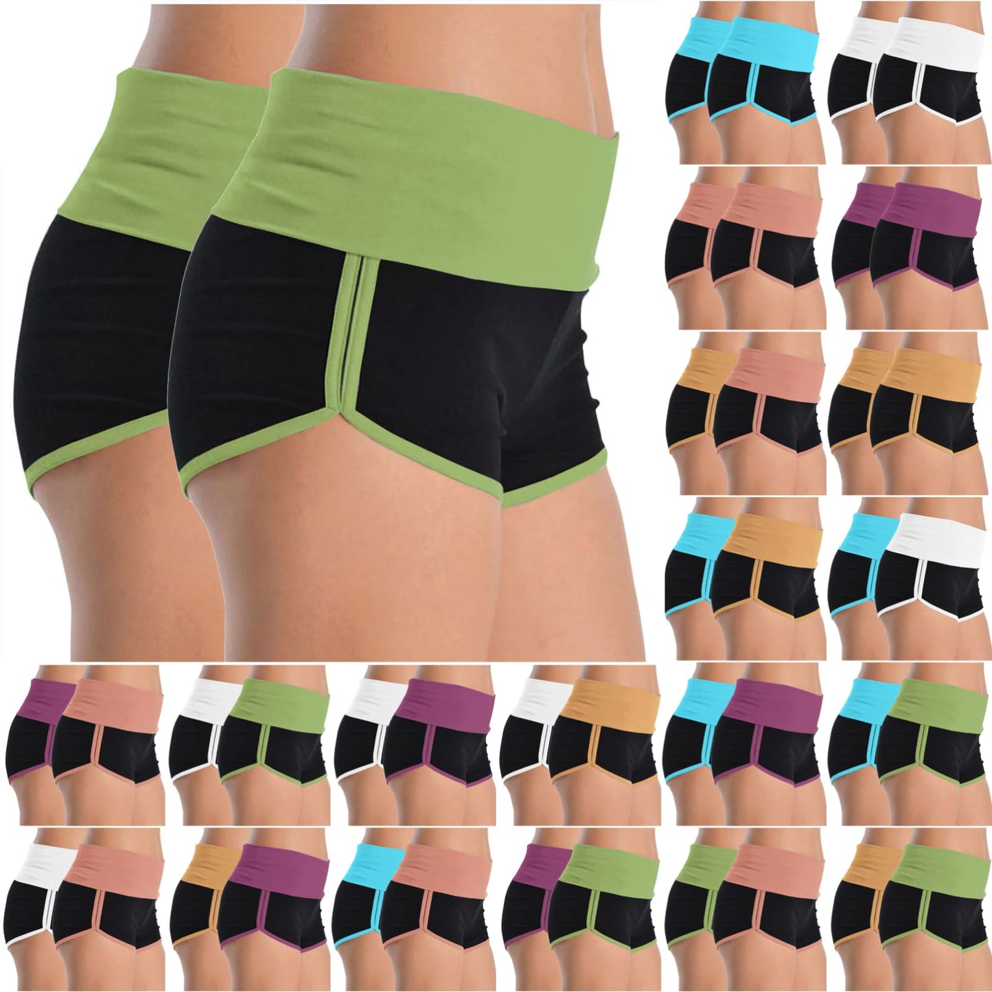Aboser Womens Athletic Shorts Pack 2 Pack Shorts Women 2024 Summer Sweatshorts Comfy Stretch Shorts Baggy High Waist Sweatshort Running Cargo Shorts Daily Deals