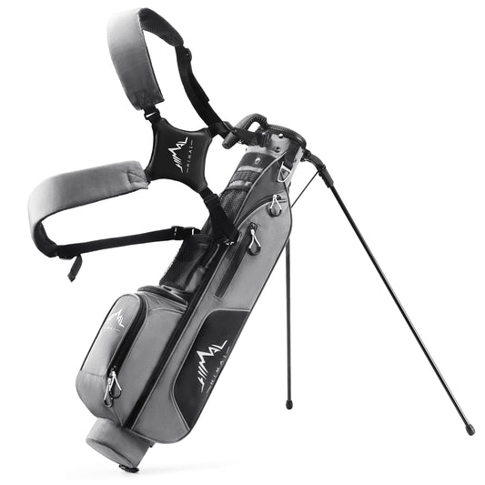 UNIHIMAL Golf Lightweight Stand Carry Bag PRO with Dual Shoulder Straps – Easy to Carry and Durable Pitch n Putt Golf Bag for The Driving Range, Par 3, and Executive Courses – 31.5 inches Tall (Grey)
