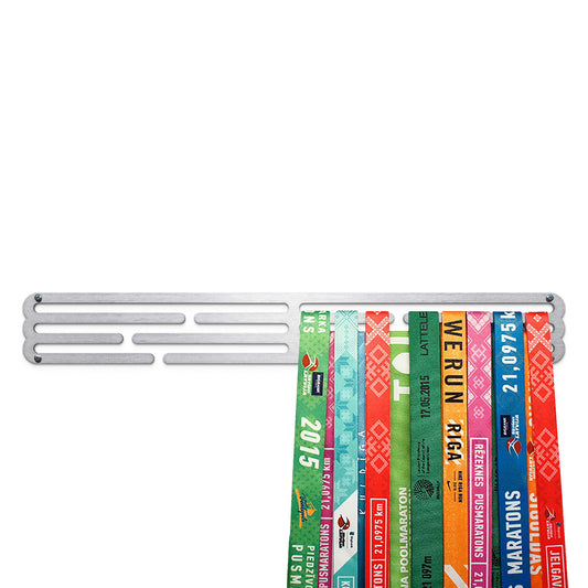 Sports Medal Hanger Display Race BLANK | Brushed steel Race Medal Holder Awards Wall Mount | Running Marathon Race Medal Display for Wall | Steel medal holder for wall holds up to 48 Medals