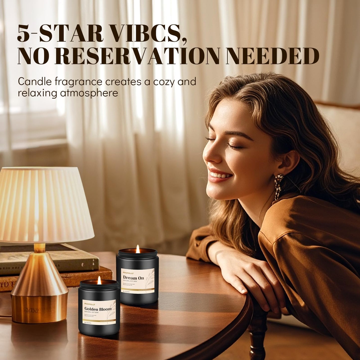 Hotel Scented Candles Set, 6 Pack Candles for Home Scented, Luxury Aromatherapy Jar Candle Gifts for Men & Women, Natural Soy Wax Long Lasting Candle Kit for Fathers Day, Birthday, Christmas