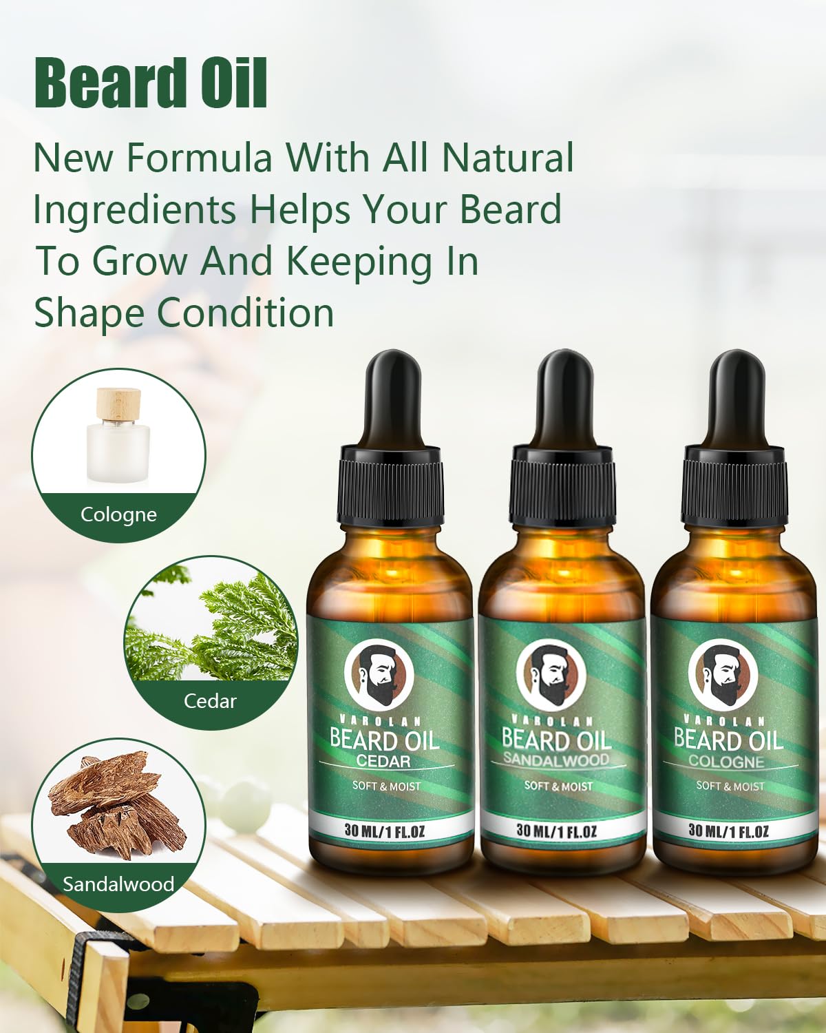 Mens Gifts for Birthday, Gifts for Men, Beard Care Kit with Beard Oil Balm Conditioner Wash Brush Comb Scissor, Stocking Stuffers for Men Birthday & Holiday Gifts for Boyfriend Brother Dad Husband