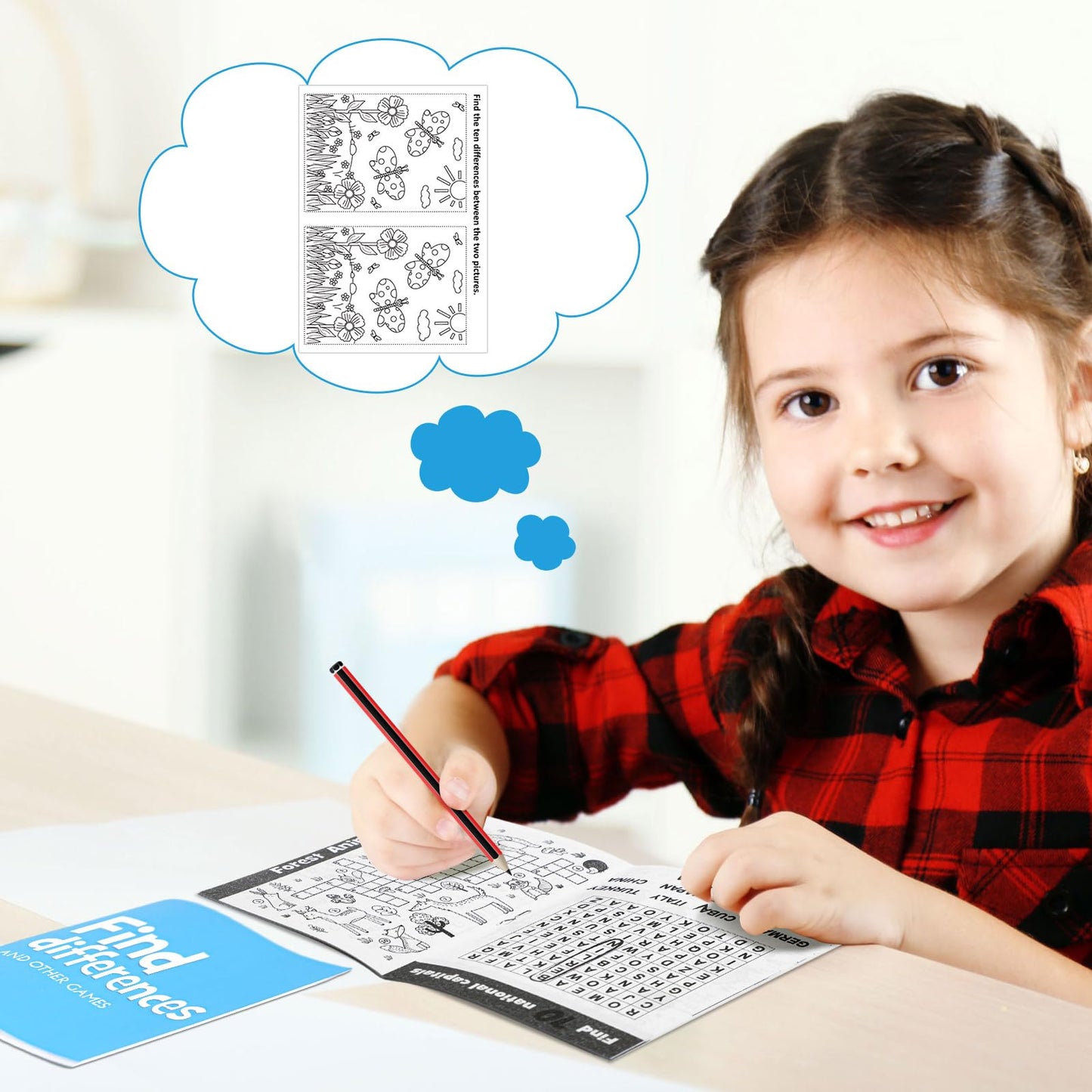 Hungdao 48 Pcs Mini Activity Books for Boys and Girls, Fun and Games, Challenging Activities Include Mazes, Word Scramble and More Bulk Gifts for Students Party Classroom