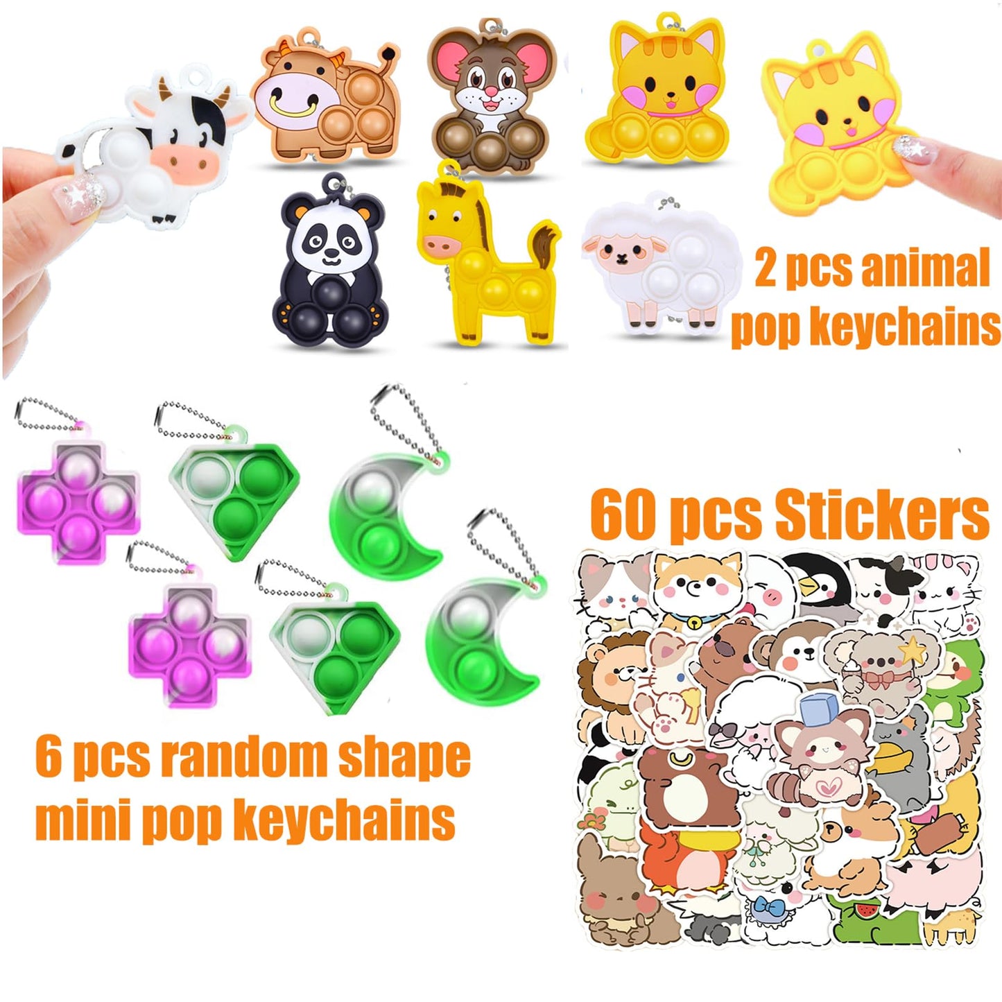 124 PCS Pop Party Favors for Kids, Fidget Treasure Box Toys for Classroom, Pinata Filler, Treasure Chest Carnival Prizes, Goodie Bag Stuffers, Prize Box Bulk Toys for Boys Girls 4-8-12