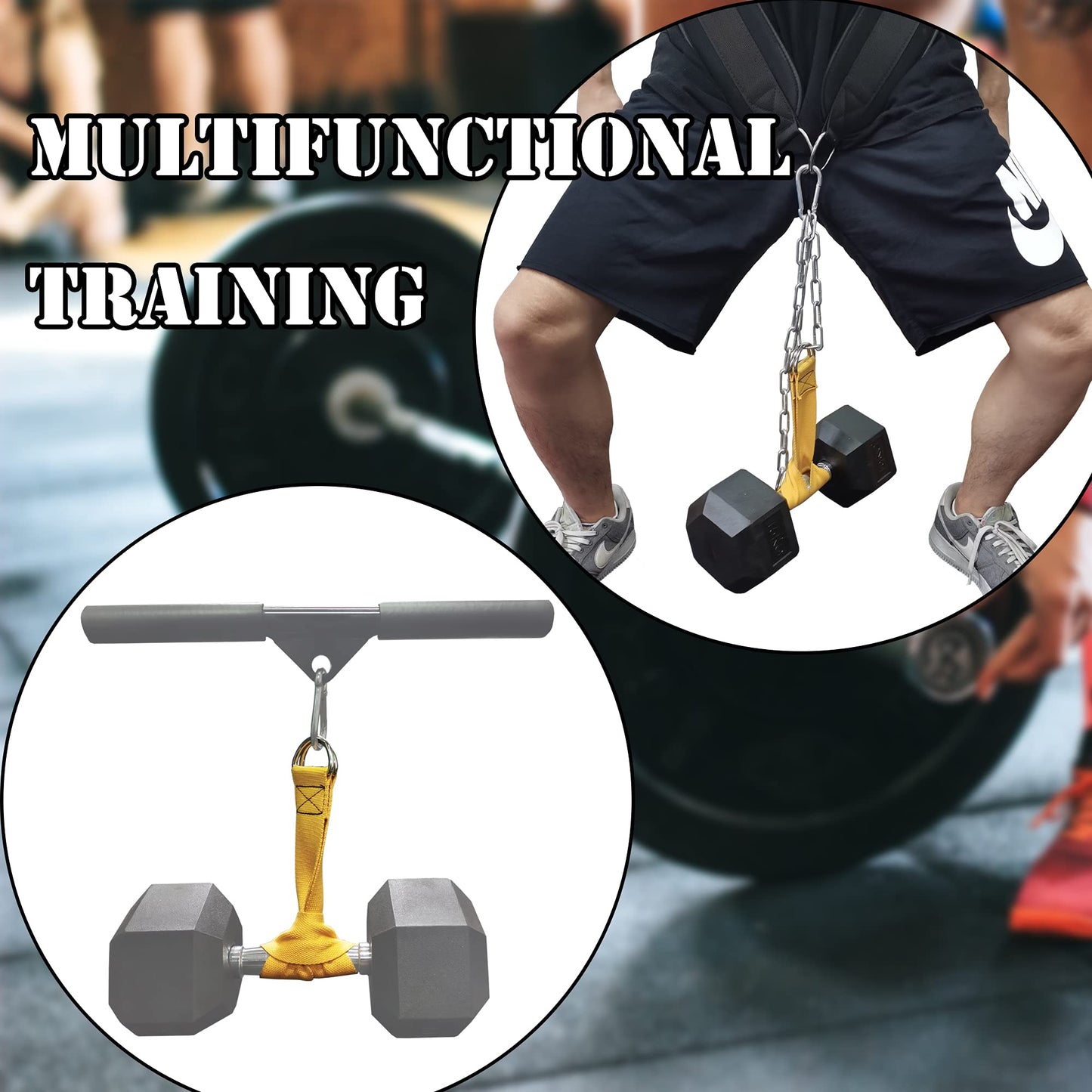 J Bryant Fitness Dumbbell Loading Strap for Dip Belt Weight Plate Loading Strap Heavy Duty Weight Belt Accessories