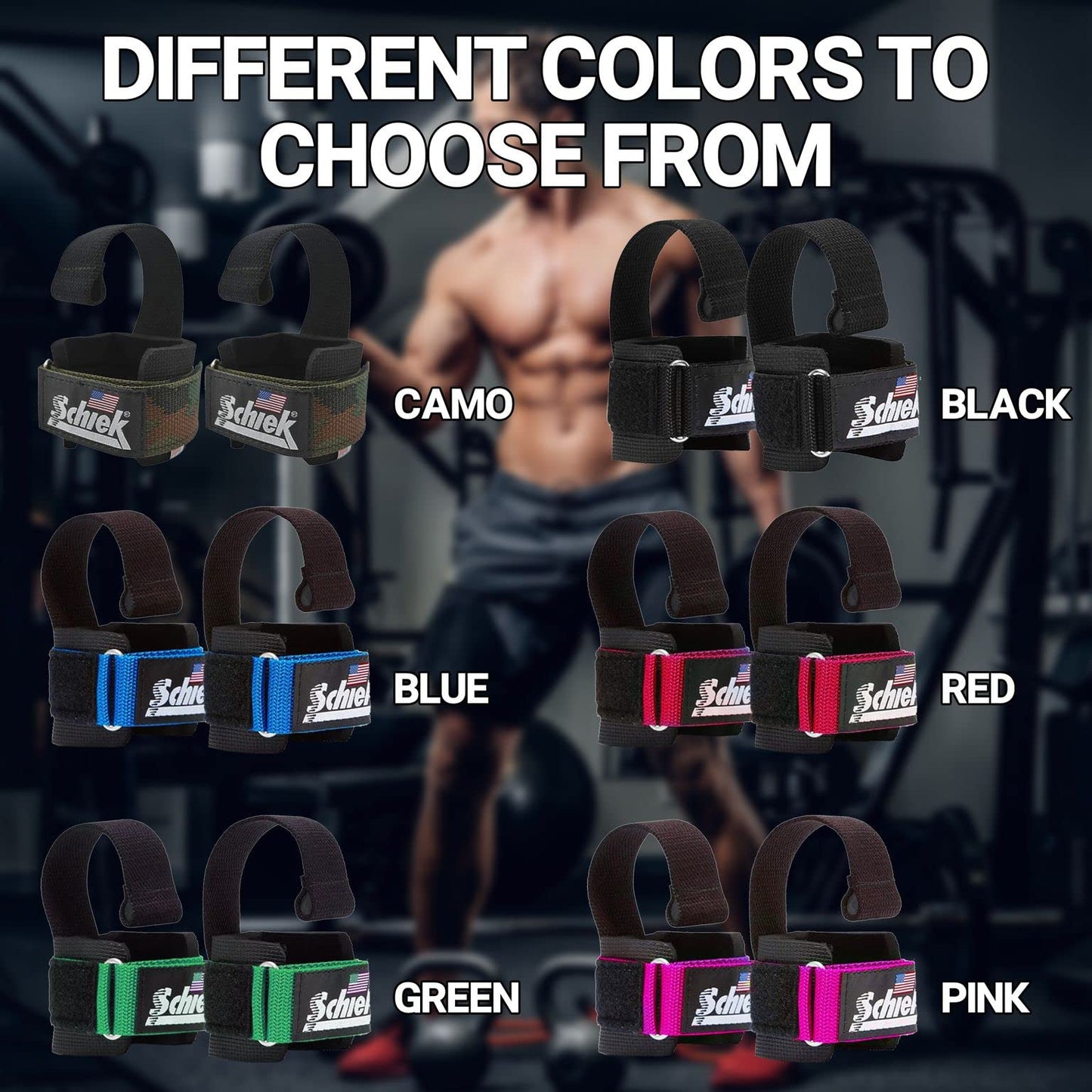 Schiek Sports Model 1000-DLS Deluxe Dowel Straps For Weight Lifting