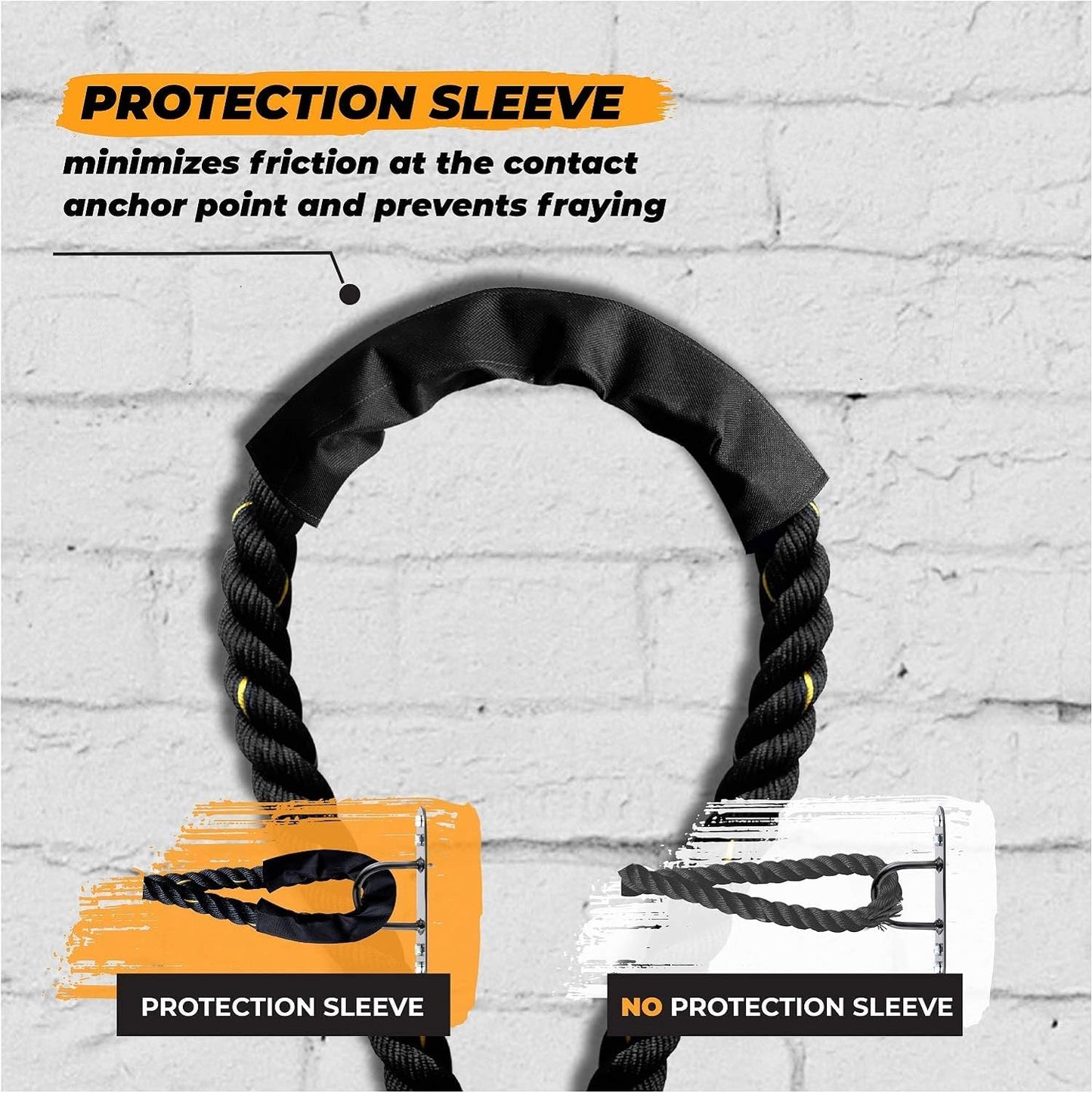 Yes4All Battle Rope No Cover 1.5in - 40ft