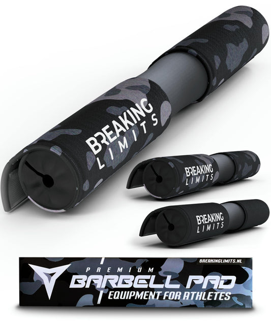 BREAKING LIMITS Barbell Pad for Hip Thrust - Squat Bar Pad for Neck - Bar Cushion Weightlifting Hip Thrusts - Almohadilla para Barra Gym - Smith Machine Pad – Bar Cover for Hip Thrust (Camo)