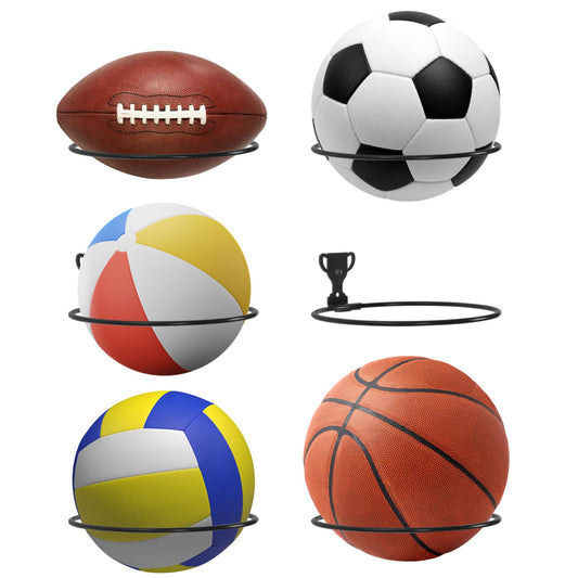 Hawayin Basketball Holder Wall Mount Ball Holder Wall Mount Ball Storage Rack for Display Football Volleyball Soccer basketball wall decor