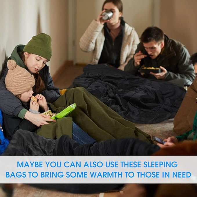 Macarrie 6 Pack Camping Sleeping Bags Bulk for Adults Backpacking Lightweight Waterproof 4 Season with Compression Sack Sleeping Bag for Hiking Travel Outdoor Travel Hunting