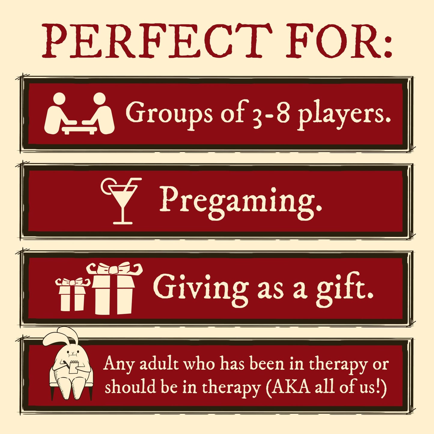 Horrible Therapist: Extra Horrible Edition by Exploding Kittens - A Card Game for 3-8 Players, Ages 17+ - Adult Party Game for Family Night