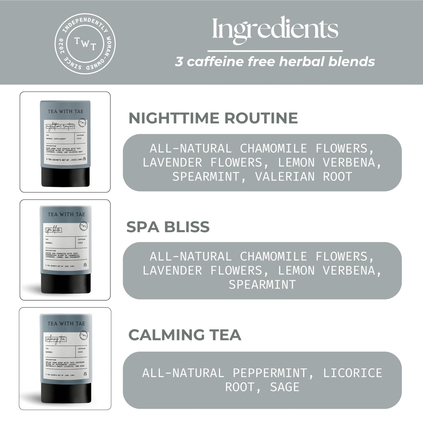 Tea with Tae Tea Bento Box Luxury Tea Gift Box for all occasions - 6 Premium Blends, 30 Biodegradable, Plastic-Free Pyramid Bags (90 Cups) - Eco-Friendly Gift