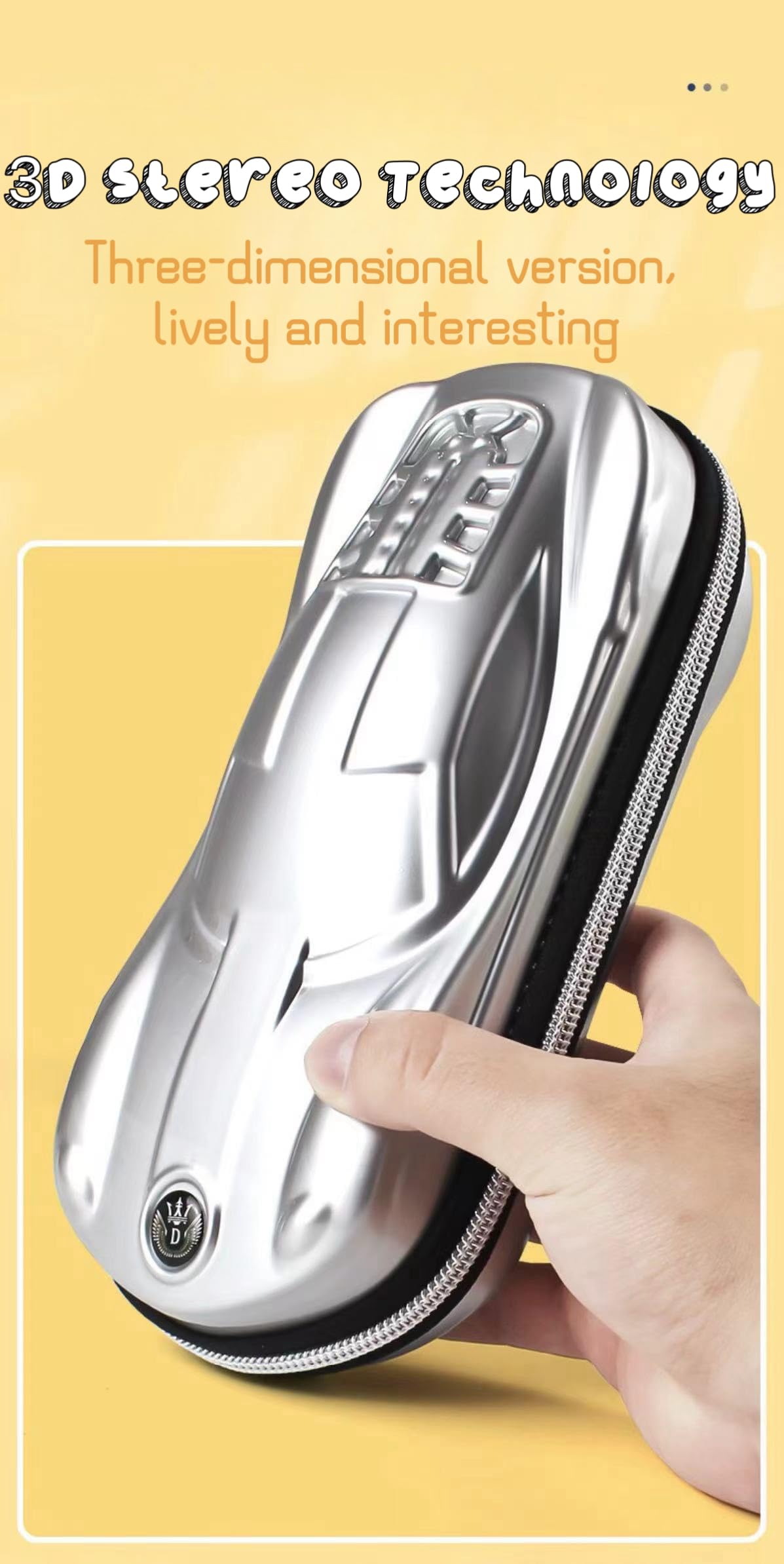 XZR Supercar Pen Case Box Bag Stocking Stuffers Large Capacity Organizer Cool Supercar Pencil Bag Storage Box EVA Material Nice Gift (Blue)