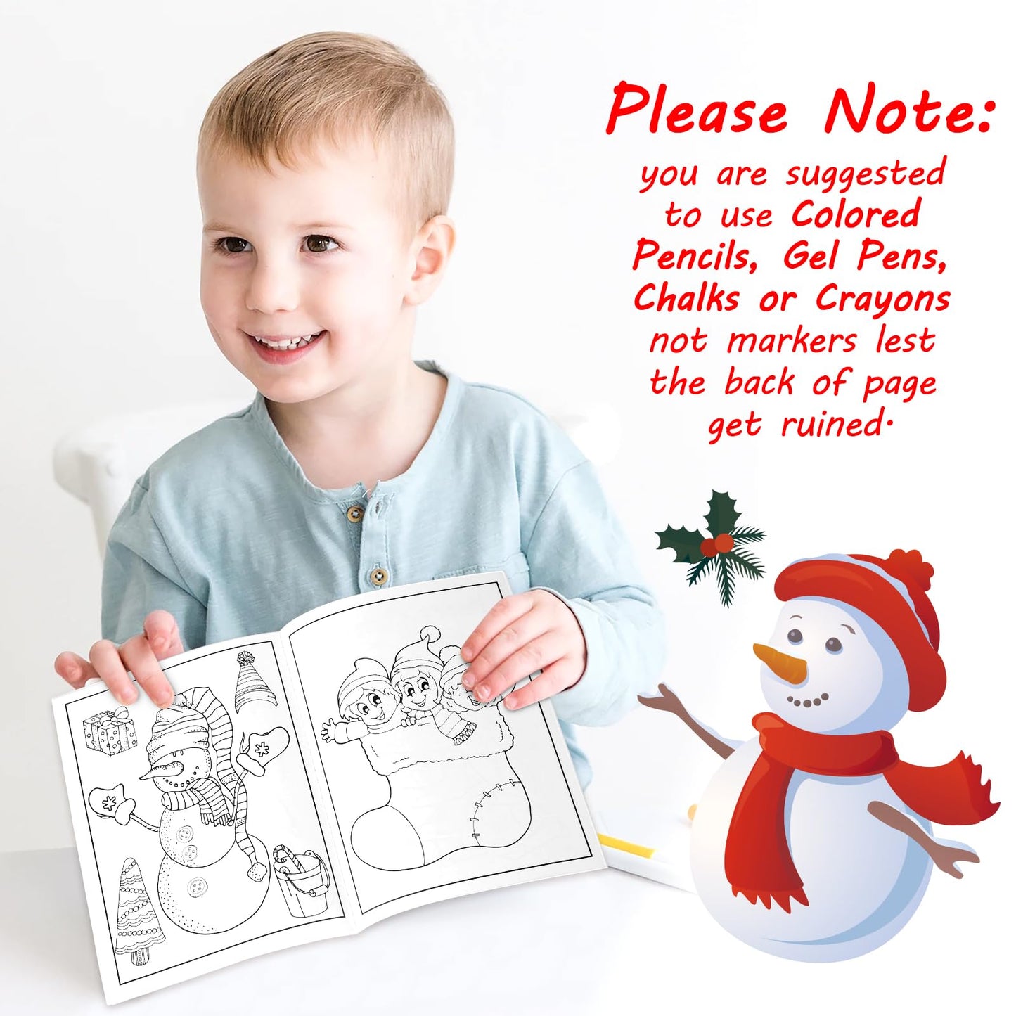 90shine 54Pcs Christmas Coloring Books for Kids Bulk: Xmas Stockings Goodie Bags Stuffers Winter Party Favors Gifts Holiday Class Activity Supplies