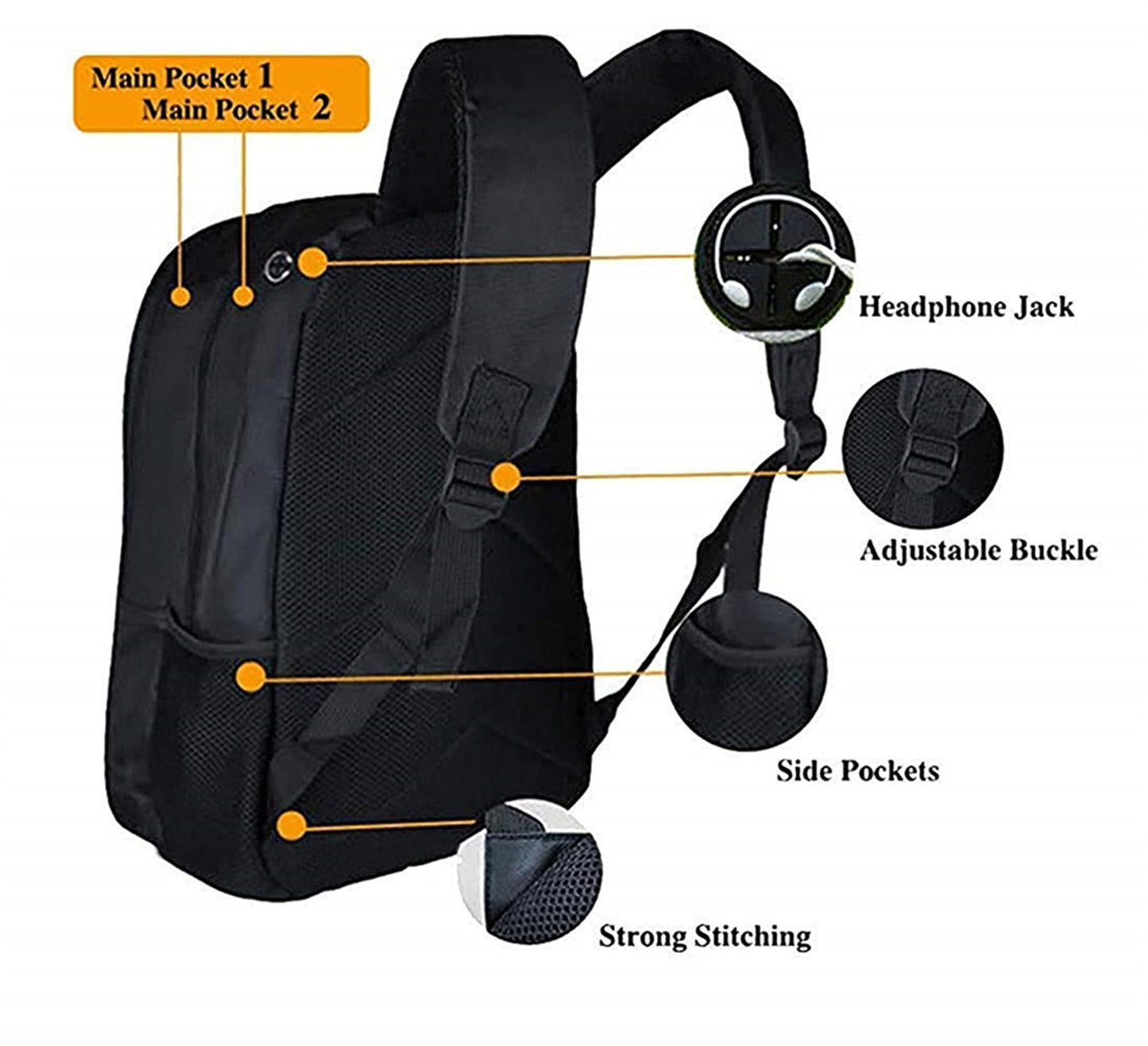 Jefuzh Soccer Player Cristiano Ronaldo Backpack,CR7 Lightweight Canvas Bookbag-Waterproof Casual Knapsack for Travel
