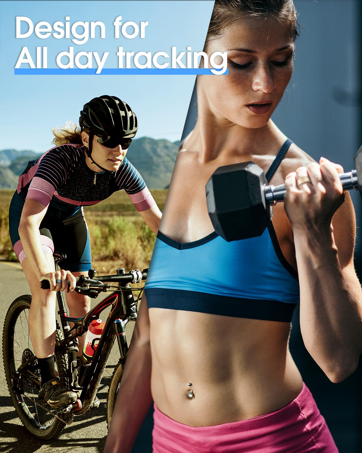 BandSmith Compatible with Oura Gen 3 Ring Protector, Silicone Smart Ring Case Cover Sleeve for Working Out (Gold&RoseGold&Clear, S for Size 6/7)