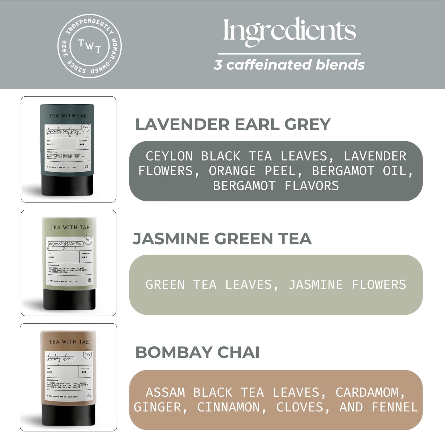 Tea with Tae Tea Bento Box Luxury Tea Gift Box for all occasions - 6 Premium Blends, 30 Biodegradable, Plastic-Free Pyramid Bags (90 Cups) - Eco-Friendly Gift