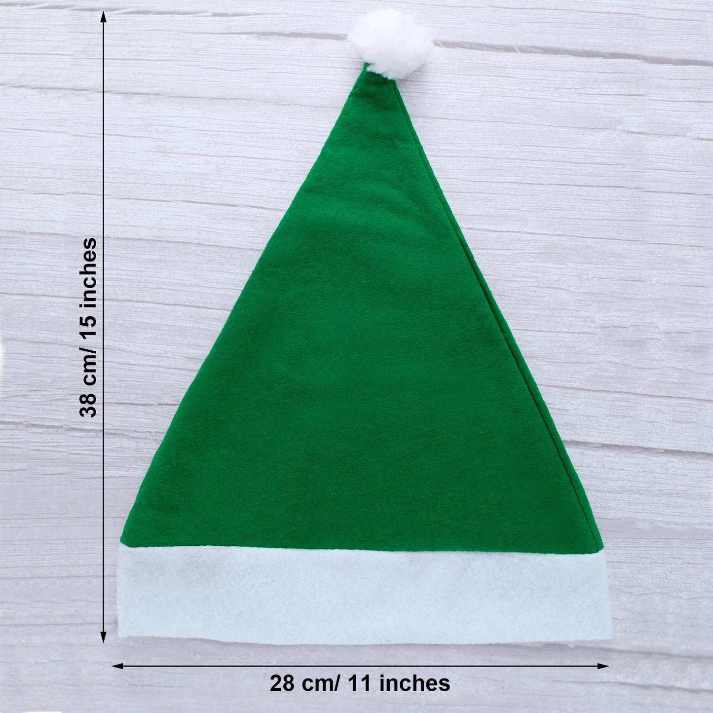 SATINIOR 16 Pieces Christmas Hat Bulk Santa Claus Xmas Santa Non Woven Fabric Hats for Christmas Adult Party Decorations(11 x 15 Inch,Green and Red)