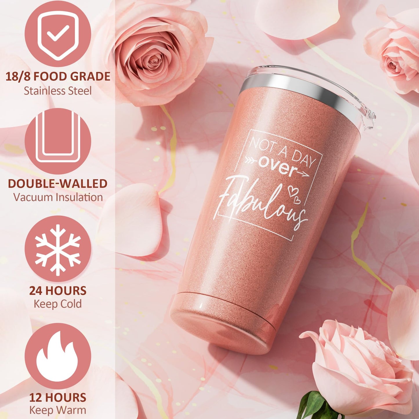 Birthday Gifts for Women Friendship, Rose Relaxing Spa Gifts Basket Set for Women, Self Care Gift Unique Happy Birthday Gifts Idea for Mom Her Best Friend Sister Wife Girlfriend Coworker Teacher Nurse