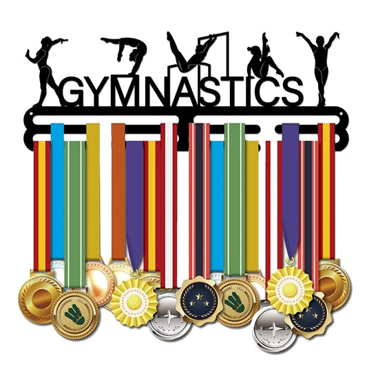 SUPERDANT Gymnastics Medal Hanger Display Gymnastics Medal Holder Sports Medal Hanger Display Metal Holder Race Award Ribbon Display for Girls Competition Medal Hanging Athlete Gift